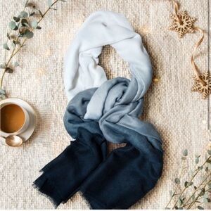 NIP Carly Cushnie Scarf Gray Horizon Ombré Print One‎ Size